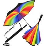 Parapluies automatiques multicolores en toile look fashion pour femme 