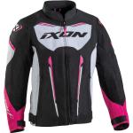 Ixon Striker Air L Veste textile de moto pour enfants, noir-blanc-rose, taille 14 ans pour des gamins