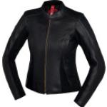 Vestes de moto  IXS noires en cuir Nappa coupe-vents respirantes Taille L pour femme 
