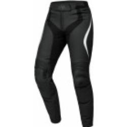 IXS RS-600 1.0, pantalon en cuir pour femmes 42 Noir/Blanc Noir/Blanc