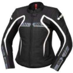 IXS RS-600 1.0, veste en cuir pour femmes 34 Noir/Gris/Blanc Noir/Gris/Blanc
