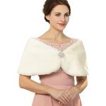 Foulards américains de mariée d'hiver beiges en coton Taille L look fashion pour femme 