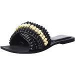 Sandales Izia noires en cuir synthétique à perles en cuir Pointure 38 style ethnique pour femme 