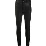 Jeans taille haute J Brand noirs à effet crocodile en cuir verni W24 L28 pour femme en promo 