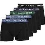 Boxers Jack & Jones verts en coton en lot de 5 Taille M look fashion pour homme en promo 