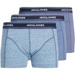 JACK & JONES JACWELLS Trunks 3 Pack Caleçon Boxeur, Indigo Vintage-Bleu Twisted-Bleu Twisted, XL Homme