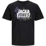 T-shirts Jack & Jones noirs en coton à manches courtes à manches courtes à col rond Taille XS look fashion pour homme 