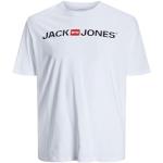 T-shirts Jack & Jones Noos blancs en caoutchouc à manches courtes à manches courtes Taille 4 XL plus size look fashion pour homme 