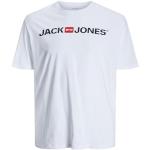 T-shirts Jack & Jones Noos blancs en caoutchouc à manches courtes à manches courtes Taille 5 XL plus size look fashion pour homme en promo 