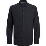 Chemises unies Jack & Jones Noos noires en coton Taille S look fashion pour homme 