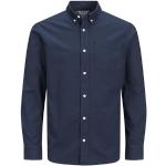 Chemises oxford Jack & Jones Noos bleues en coton à manches longues Taille S look casual pour homme en promo 