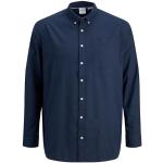 Chemises oxford Jack & Jones bleus foncé en coton col kent Taille 5 XL look business pour homme 