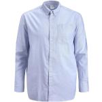 Chemises oxford Jack & Jones bleues en coton col kent Taille 5 XL look business pour homme en promo 