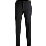 Pantalons de costume Jack & Jones noirs en viscose look fashion en promo 