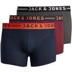 Boxers Jack & Jones Noos rouge bordeaux en lot de 3 Taille XL plus size look fashion pour homme en promo 