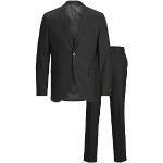 Vestes de costume Jack & Jones noires en polyester Taille 3 XL plus size look fashion pour homme en promo 