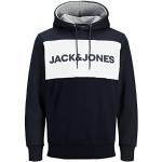 Polaires Jack & Jones bleu marine à logo en polaire à capuche Taille XL look color block pour homme en promo 
