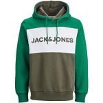 Polaires Jack & Jones verts à logo en polaire à capuche Taille S look color block pour homme 