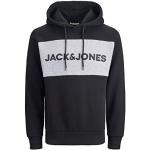 Polaires Jack & Jones noirs à logo en polaire à capuche Taille 3 XL look color block pour homme 