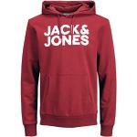 Sweats Jack & Jones rouges à logo à capuche Taille M classiques pour homme 