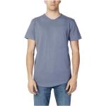 T-shirts de printemps Jack & Jones bleus en coton bio éco-responsable Taille XS pour homme 