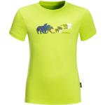 T-shirts Jack Wolfskin vert lime en polyester à motif loups enfant look fashion en promo 