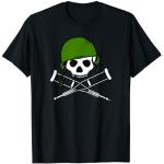 Jackass Military Helmet Skull & Crossbones Logo T-Shirt