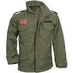 JACKETZONE John Rambo First Blood M65 Veste en coton | Sylvester Stallone US Army Field Jacket, Vert olive | Veste en coton, M