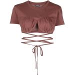 T-shirts Jacquemus marron en jersey bio éco-responsable à manches courtes pour femme en promo 