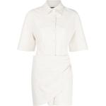 Robes chemisier Jacquemus blanc d'ivoire en coton mélangé à manches courtes Taille XS classiques pour femme en promo 