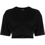 T-shirts col rond Jacquemus noirs en jersey à manches courtes à col rond pour femme 