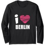 T-shirts à manches longues noirs à motif Berlin enfant classiques 