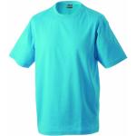 James & Nicholson T- Shirt Round Heavy, Bleu (Turqouise), (Taille Fabricant: Medium) Homme