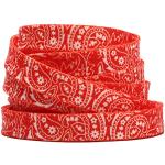 Lacets plats rouges à motif tie-dye en toile en lot de 2 look fashion pour femme 