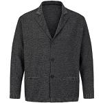 Cardigans gris foncé en coton mélangé Taille 5 XL plus size look fashion pour homme 
