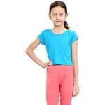 T-shirts à manches courtes Janisramone turquoise en viscose Taille 10 ans look fashion pour fille de la boutique en ligne Amazon.fr 