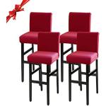 Housses de chaise rouges en tissu extensibles en lot de 4 modernes pour enfant 