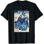 T-shirts noirs Pays Hokusai Taille S look asiatique pour homme 