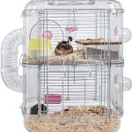 Cages en cristal à motif animaux pour hamster 
