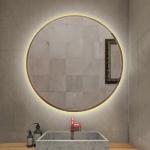 Miroirs de salle de bain blancs en fer biseautés 