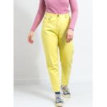 Jeans taille haute jaunes en coton Taille L W29 L30 look vintage pour femme 