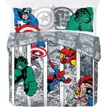 Housses de couette multicolores en coton The Avengers 140x190 cm 2 places pour enfant 