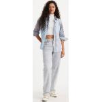 Jeans droits Levi's 501 bleus look vintage pour femme en promo 