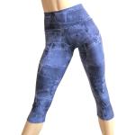 Pantalons de yoga bleus en lycra à motif USA respirants Taille XS pour femme 