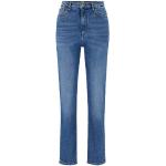 Jeans taille haute de créateur HUGO BOSS BOSS bleues foncé à rayures en coton bio éco-responsable stretch Taille 3 XL W28 L34 pour femme 