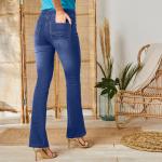 Jeans évasés Blancheporte bleus stretch Taille XXL pour femme en promo 