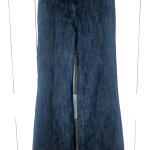 Jeans évasés en denim délavés Taille L look vintage pour femme 