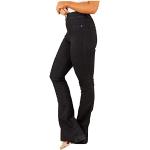 Pantalons de ski noirs à carreaux en velours à paillettes imperméables stretch Taille M plus size look gothique pour femme 