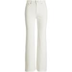 Jeans flare de créateur Ralph Lauren blancs délavés Taille S pour femme 