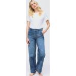 Jeans larges à motif paisley en coton délavés Taille XL look hippie pour femme en promo 